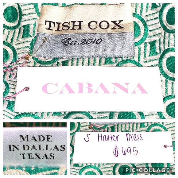 Tish Cox Courtney Green Geo Dress Small NWT - Picture 8 of 8